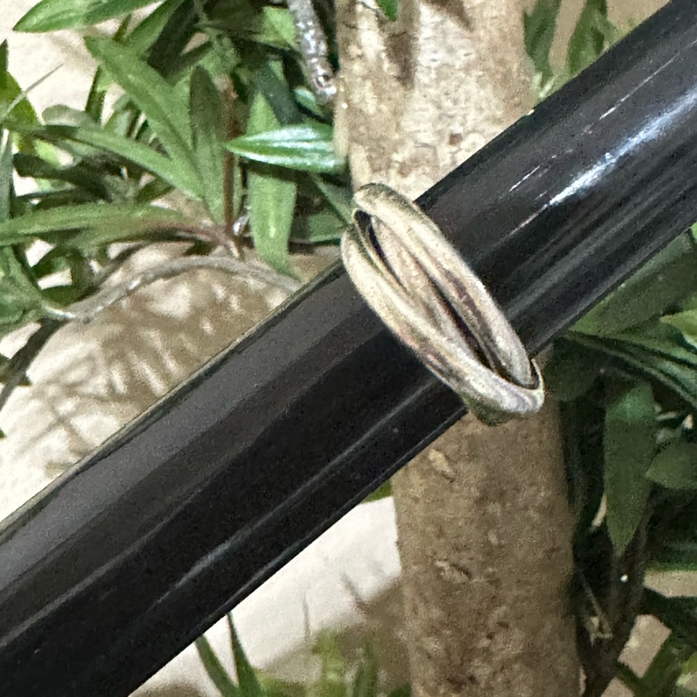 Sterling Silver Interlocking 3 Bands Ring ~ Size … - image 2